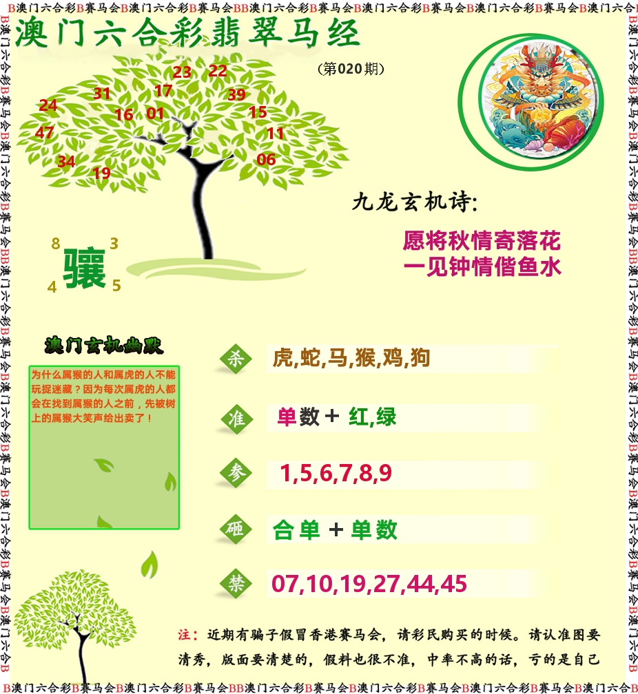 翡翠马经 第20期