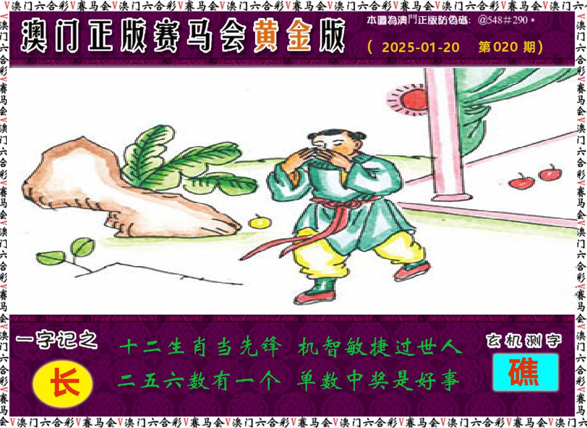 赛马会黄金版 第20期