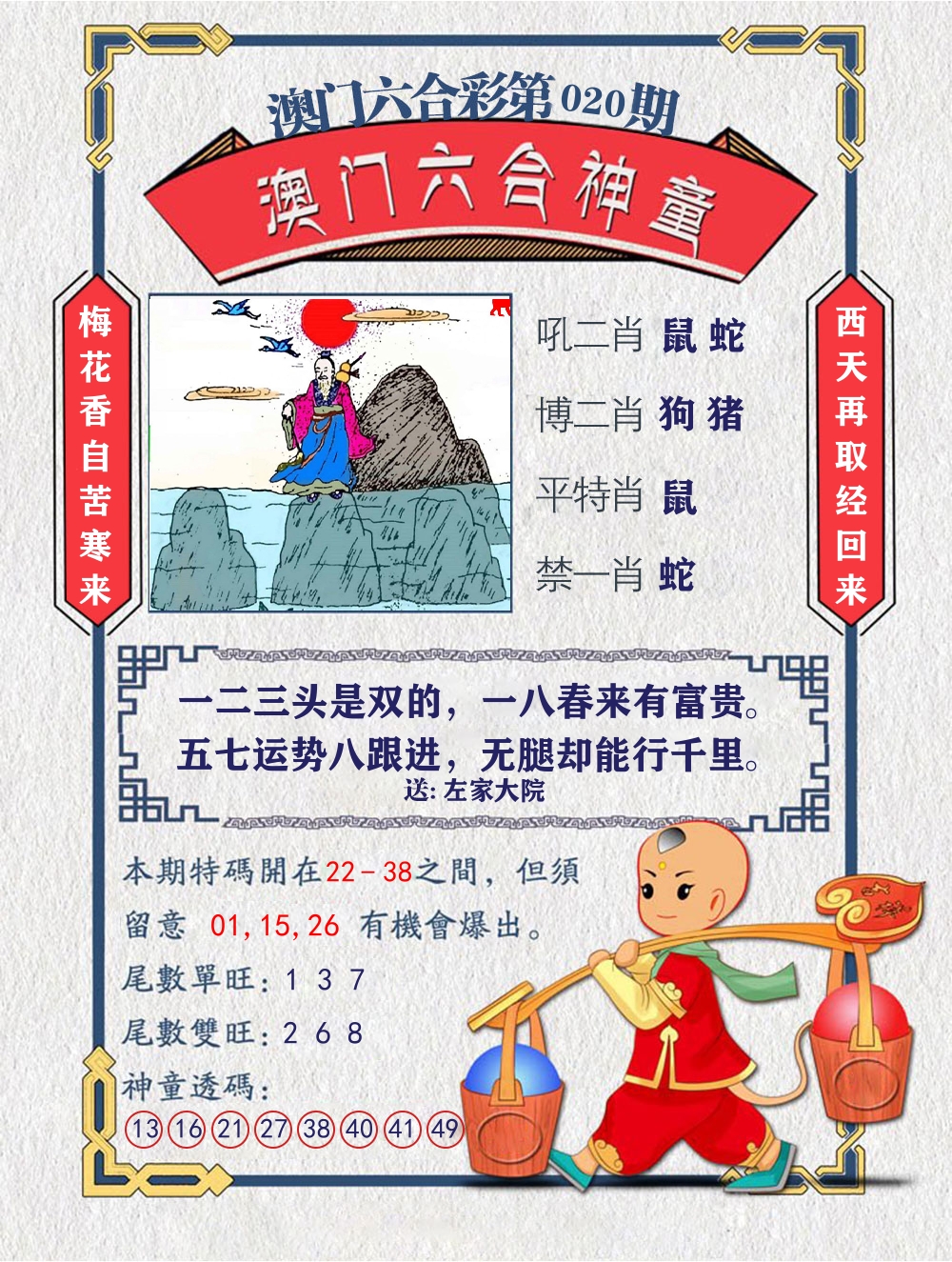 六合神童 第20期