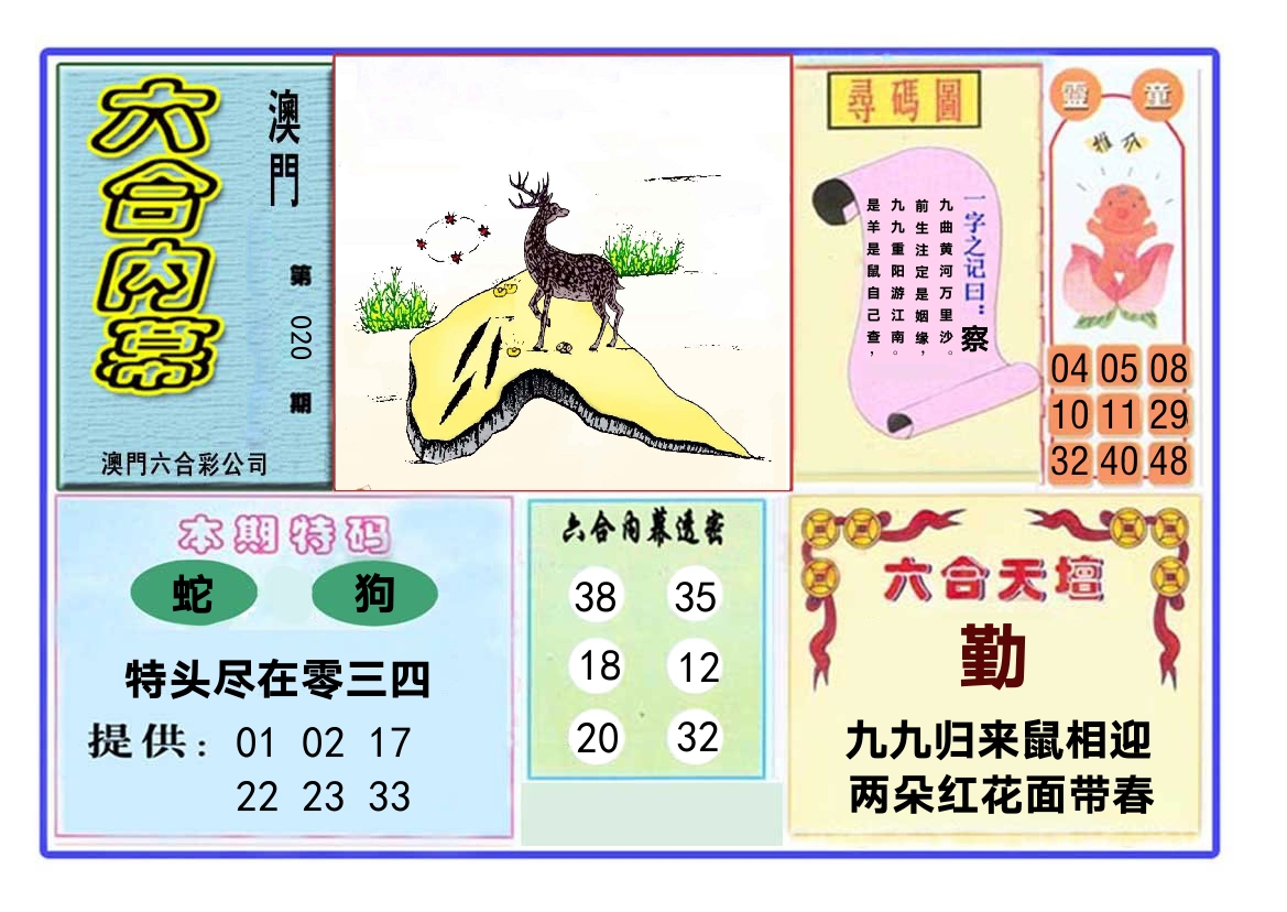 六合内幕 第20期