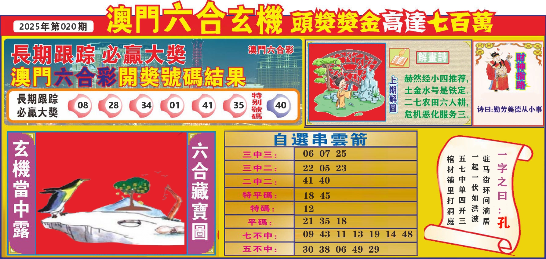 七星彩图C 第20期
