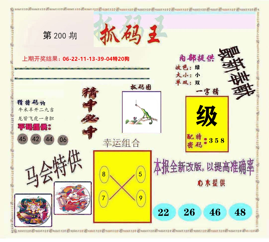 抓码王 第200期