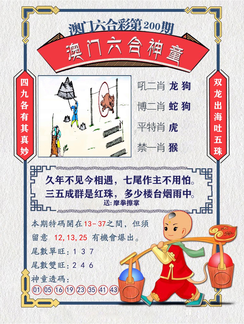 六合神童 第200期