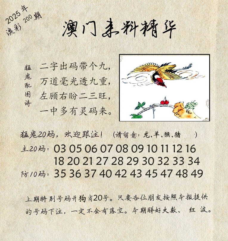 精华来料 第200期