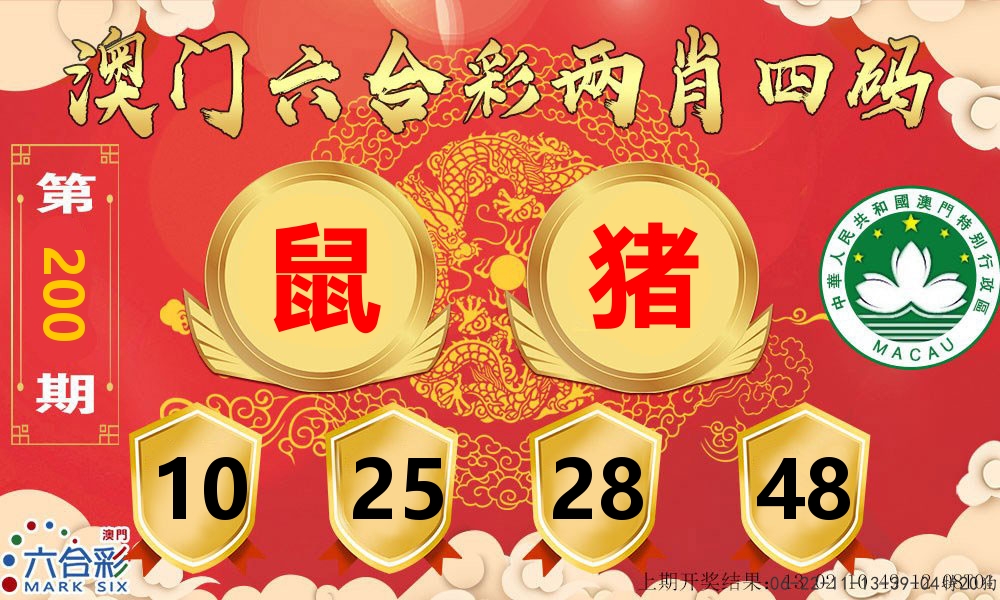 澳门两肖四码 第200期