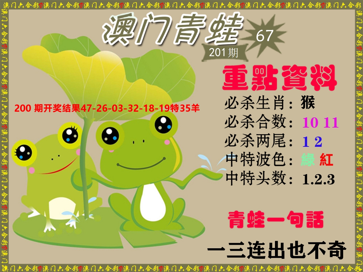 青蛙系列67 第201期