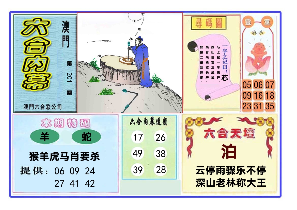 六合内幕 第201期