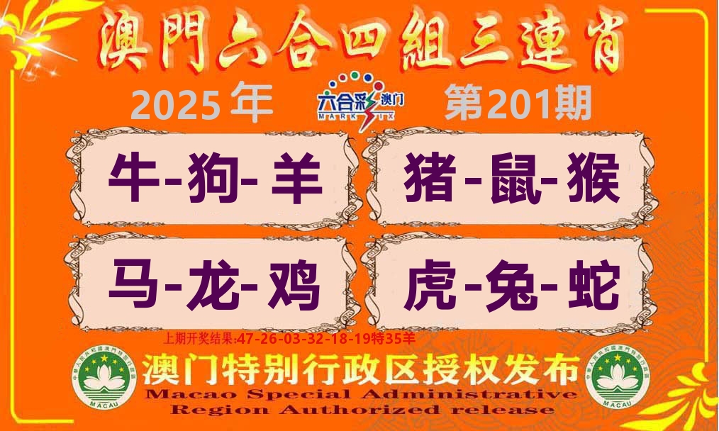 六合三连肖 第201期
