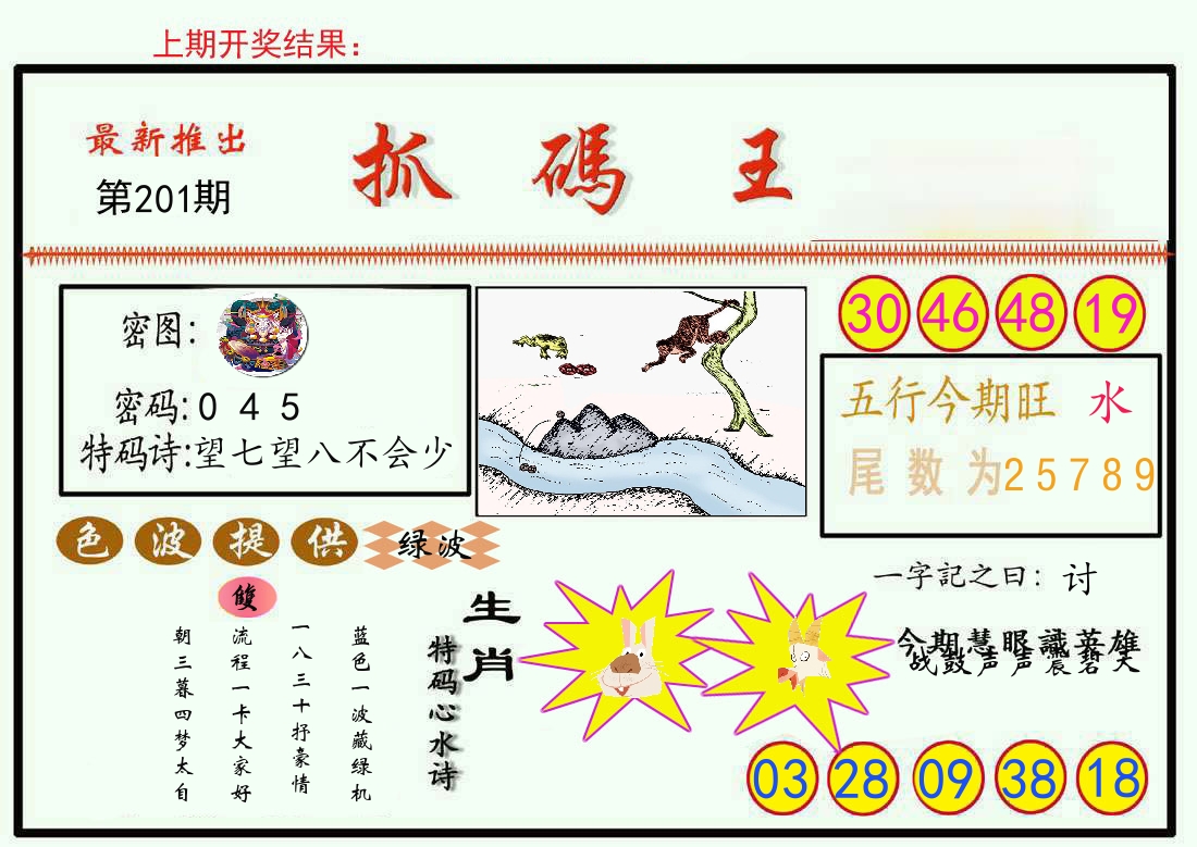 最新抓码王 第201期