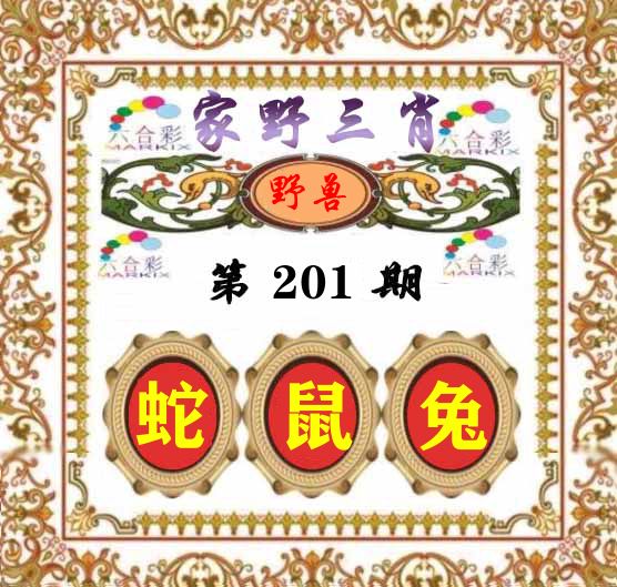 家野三肖 第201期