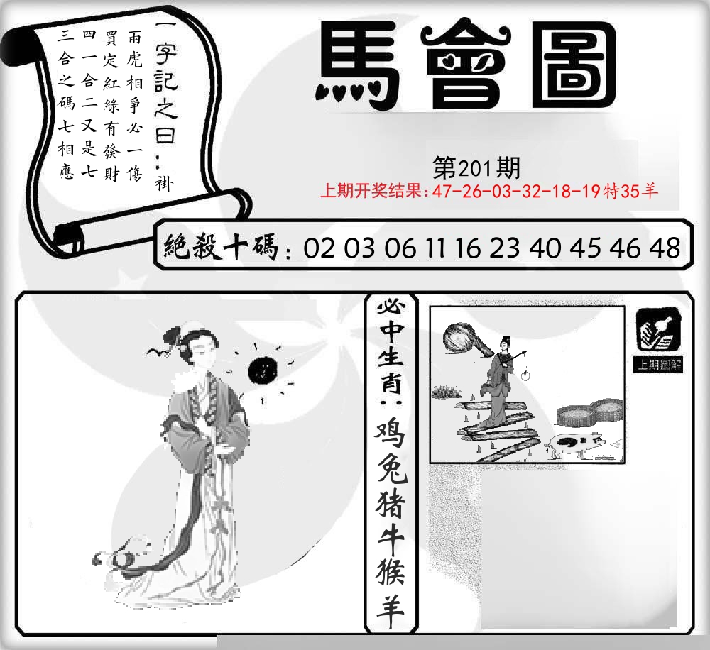 马会图 第201期