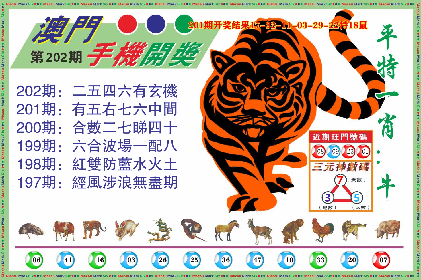澳门开奖报 第202期