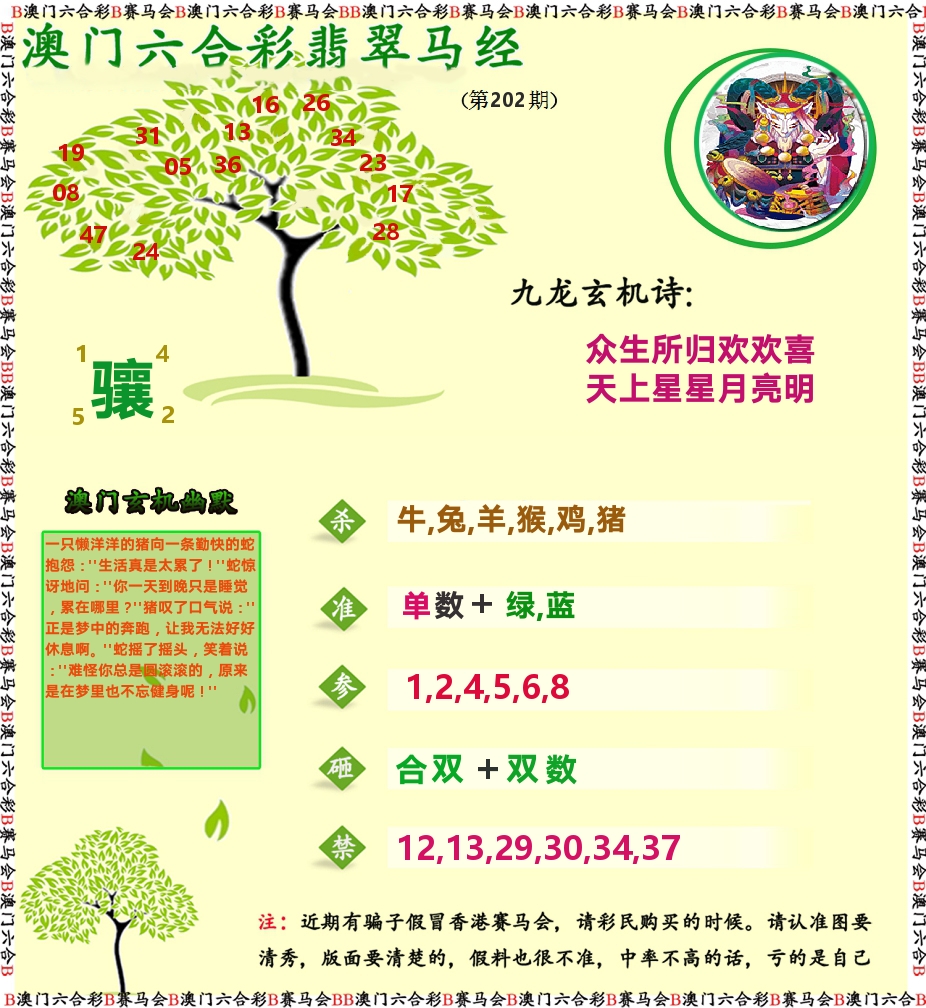 翡翠马经 第202期