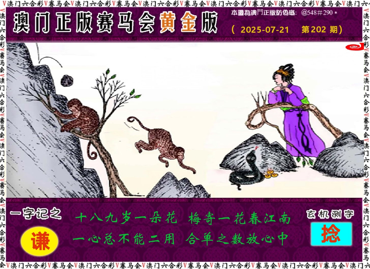 赛马会黄金版 第202期