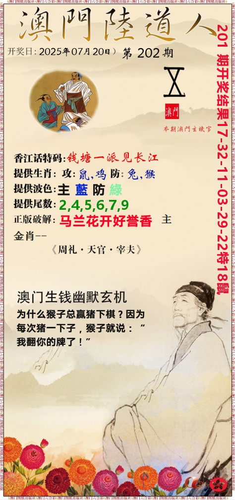 澳门陆道人 第202期