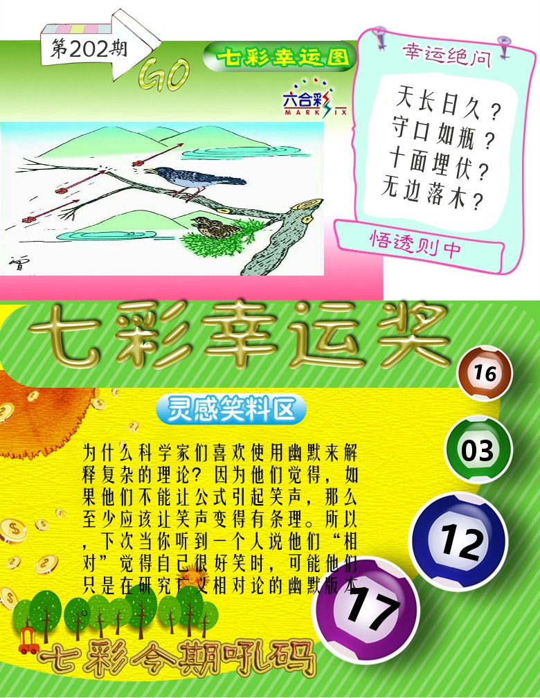 七彩幸运奖 第202期