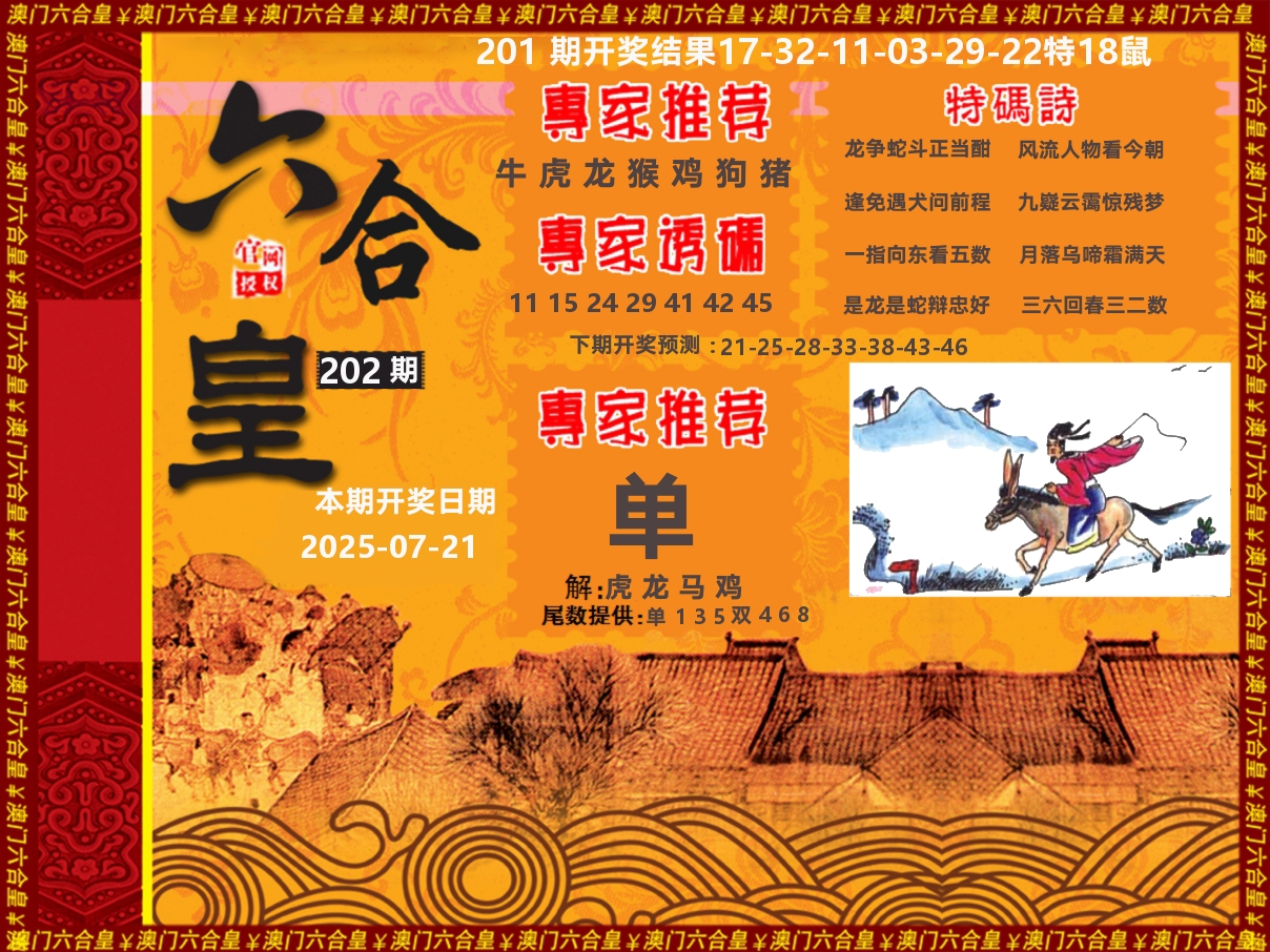 六合皇系列 第202期