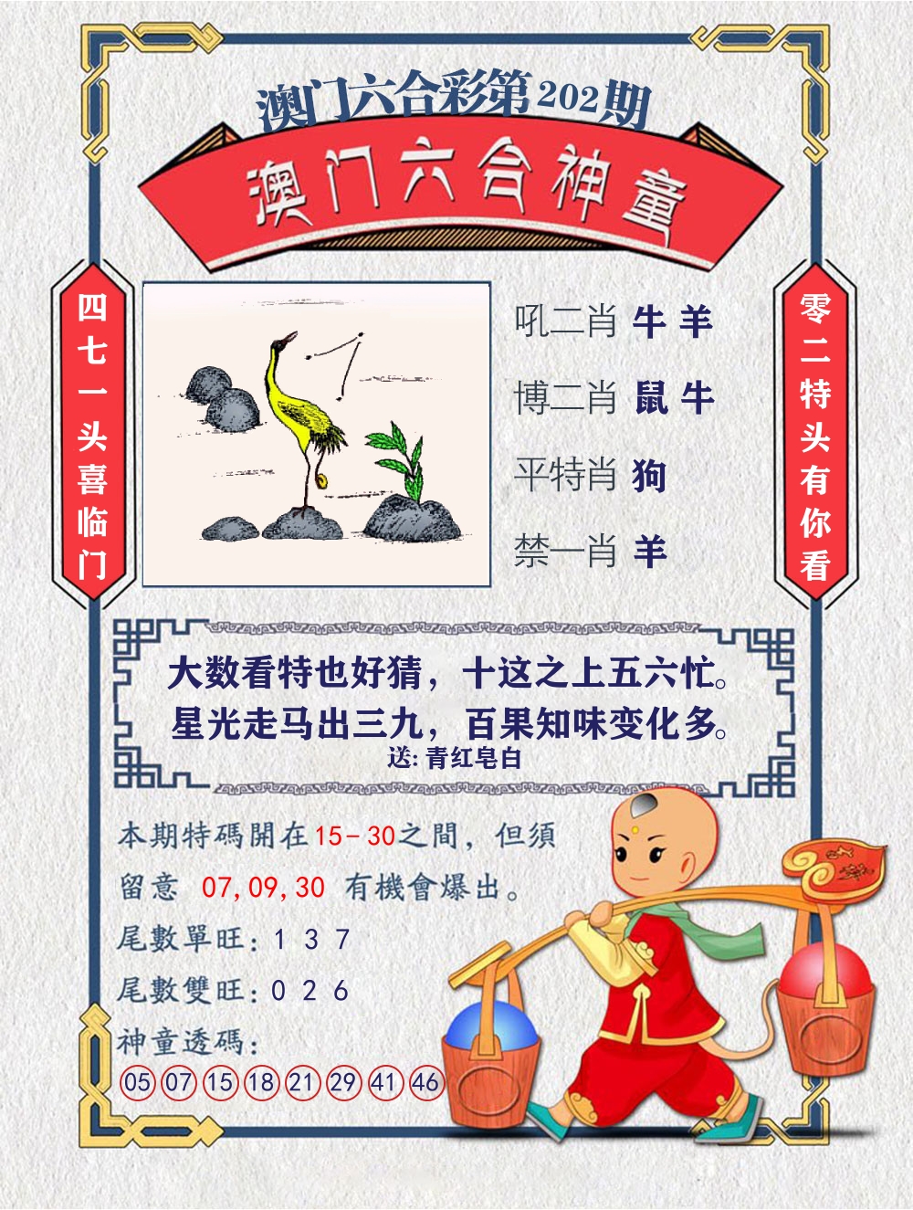 六合神童 第202期
