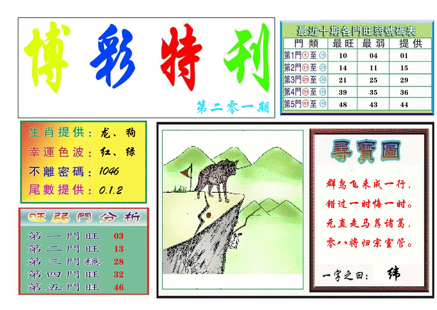 博彩特刊 第202期