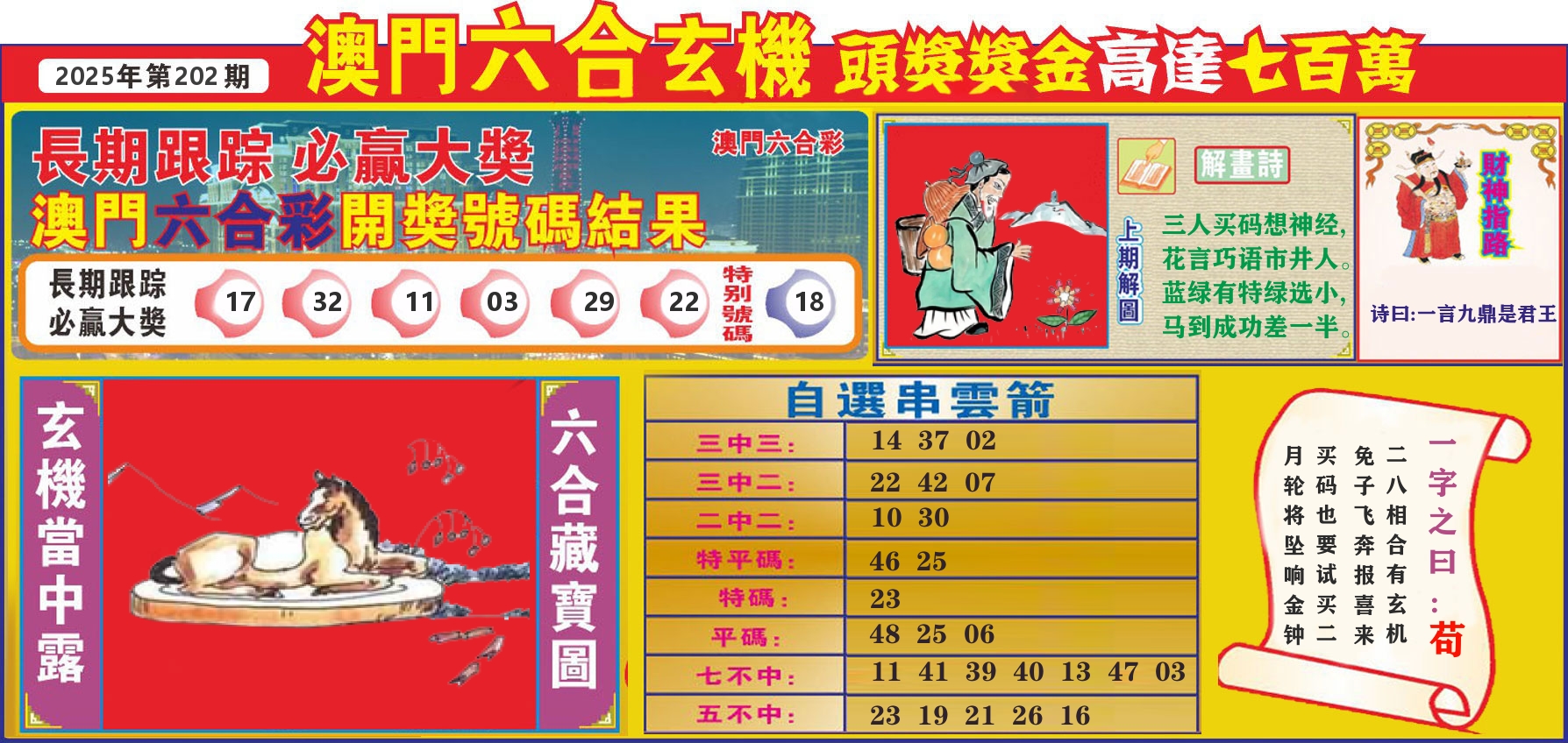 七星彩图C 第202期