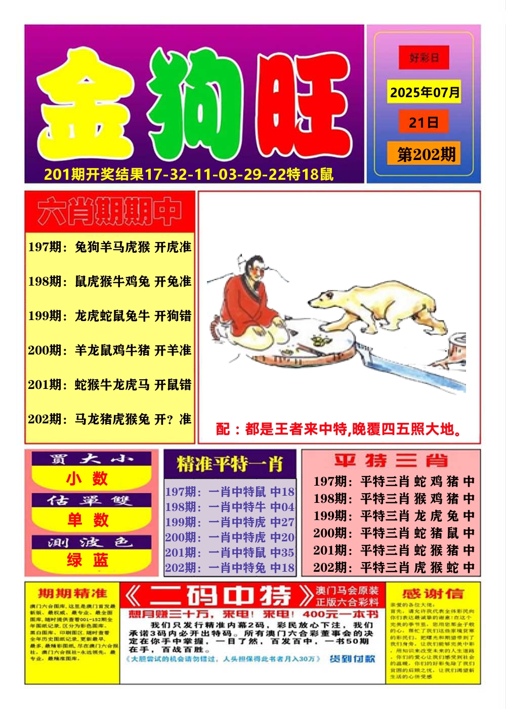 澳门金狗旺A 第202期
