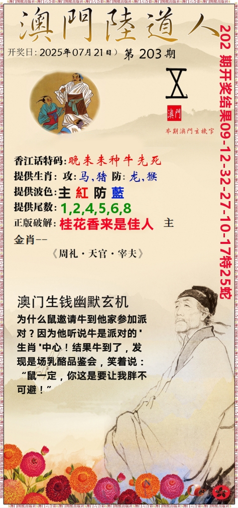 澳门陆道人 第203期