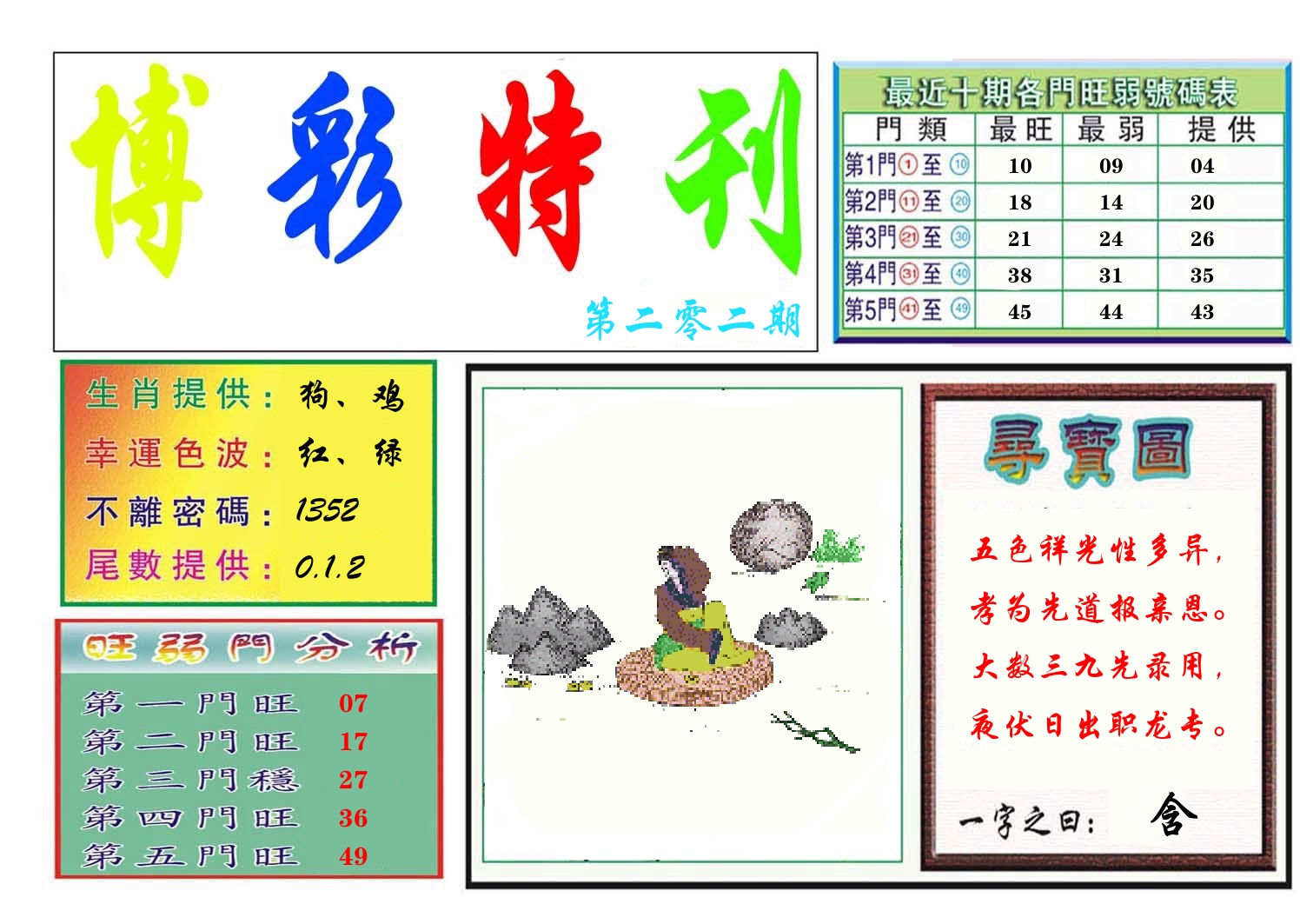 博彩特刊 第203期