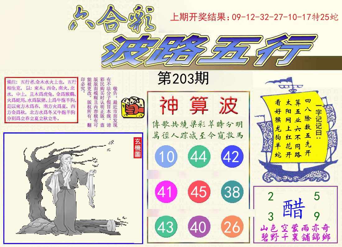 波路五行 第203期