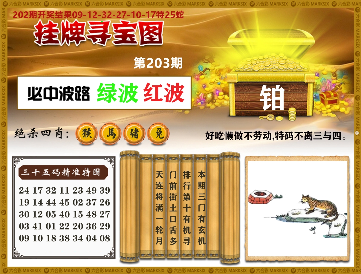 澳门挂牌寻宝 第203期