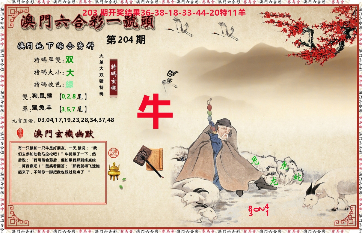 一号头 第204期
