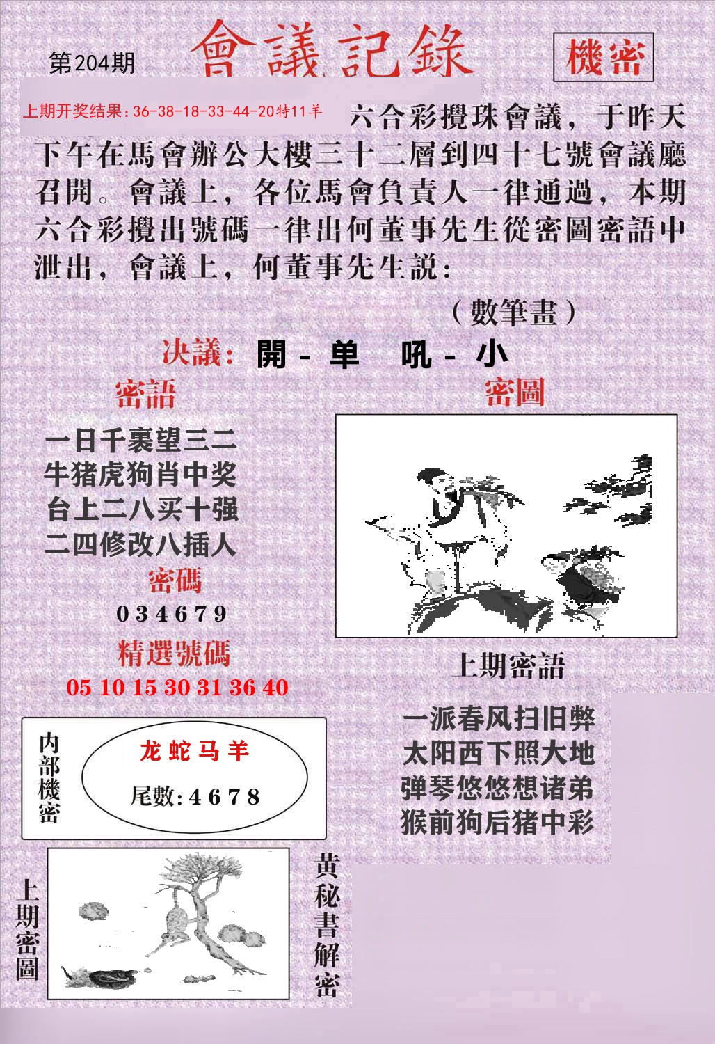 会议记录 第204期