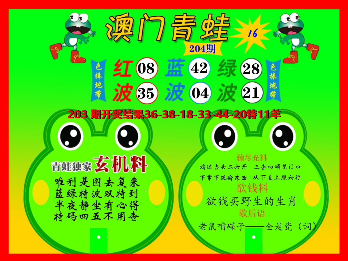 青蛙系列16 第204期