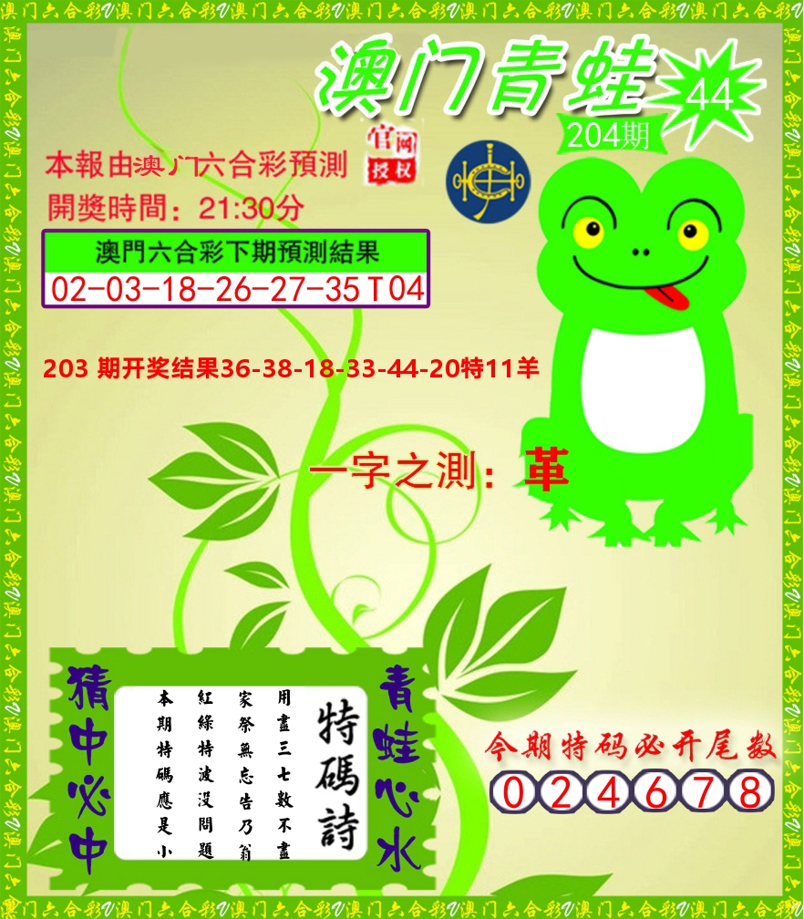 青蛙系列45 第204期