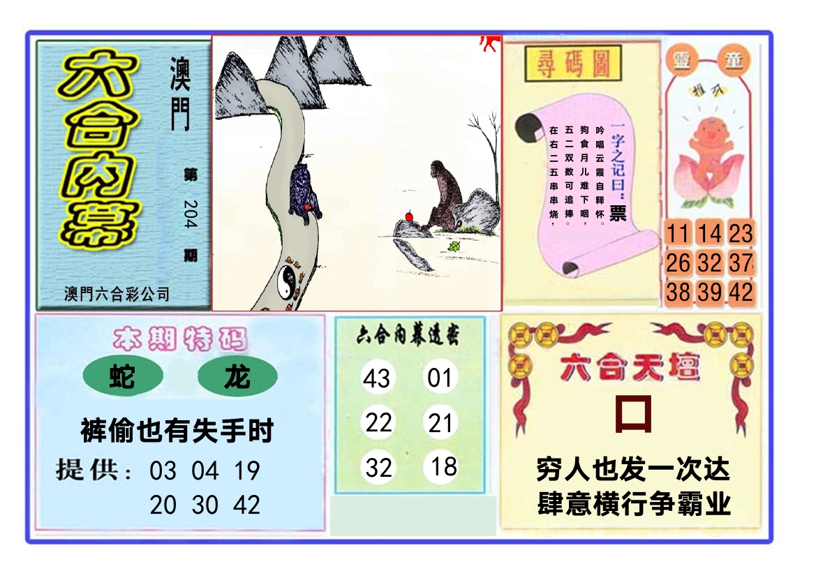 六合内幕 第204期