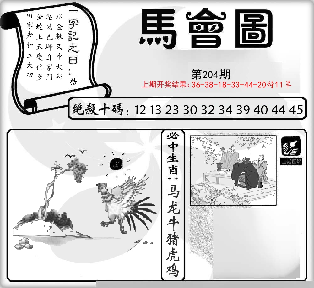 马会图 第204期