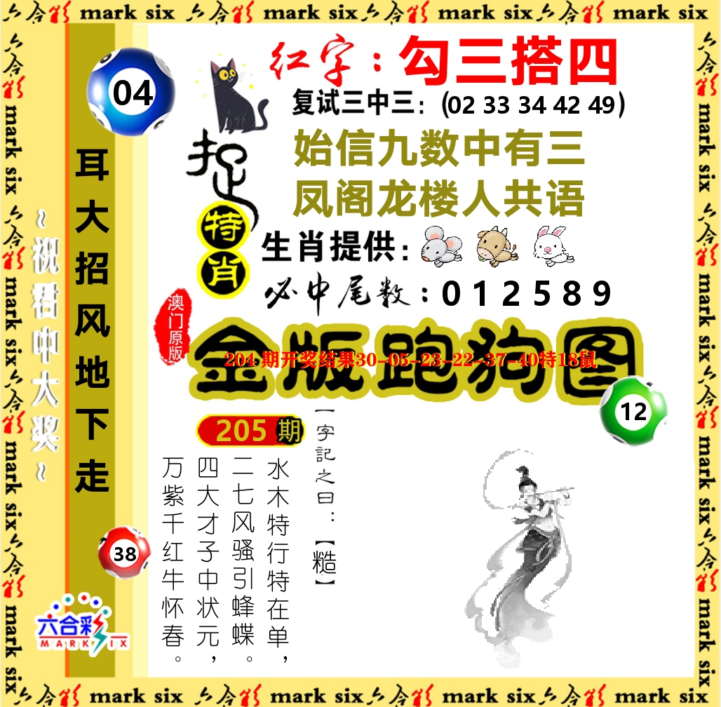 金版跑狗图 第205期