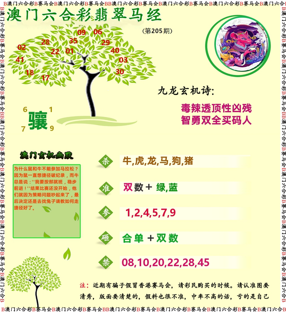 翡翠马经 第205期