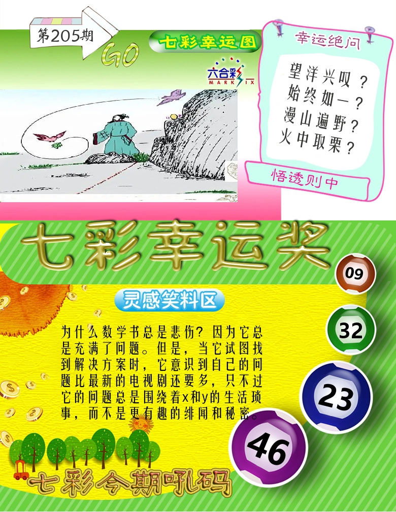 七彩幸运奖 第205期