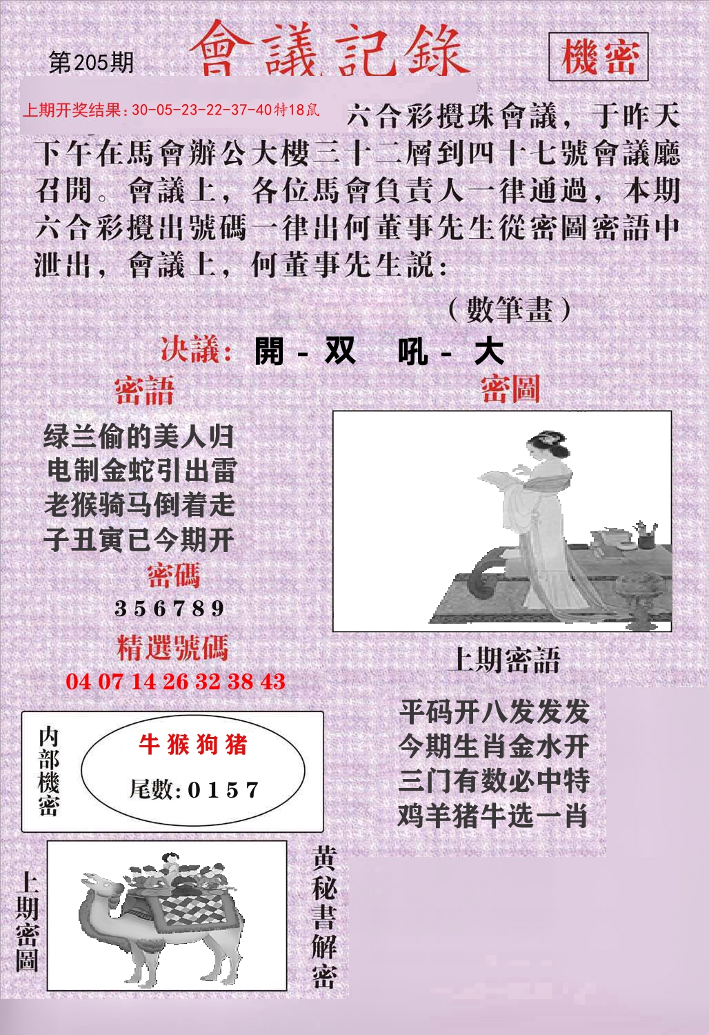 会议记录 第205期