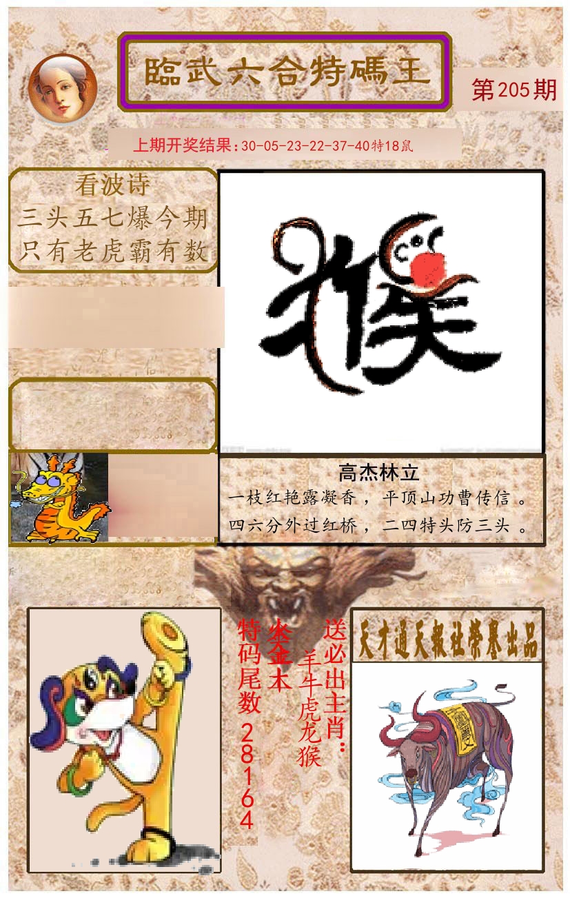 臨武六合特码王 第205期