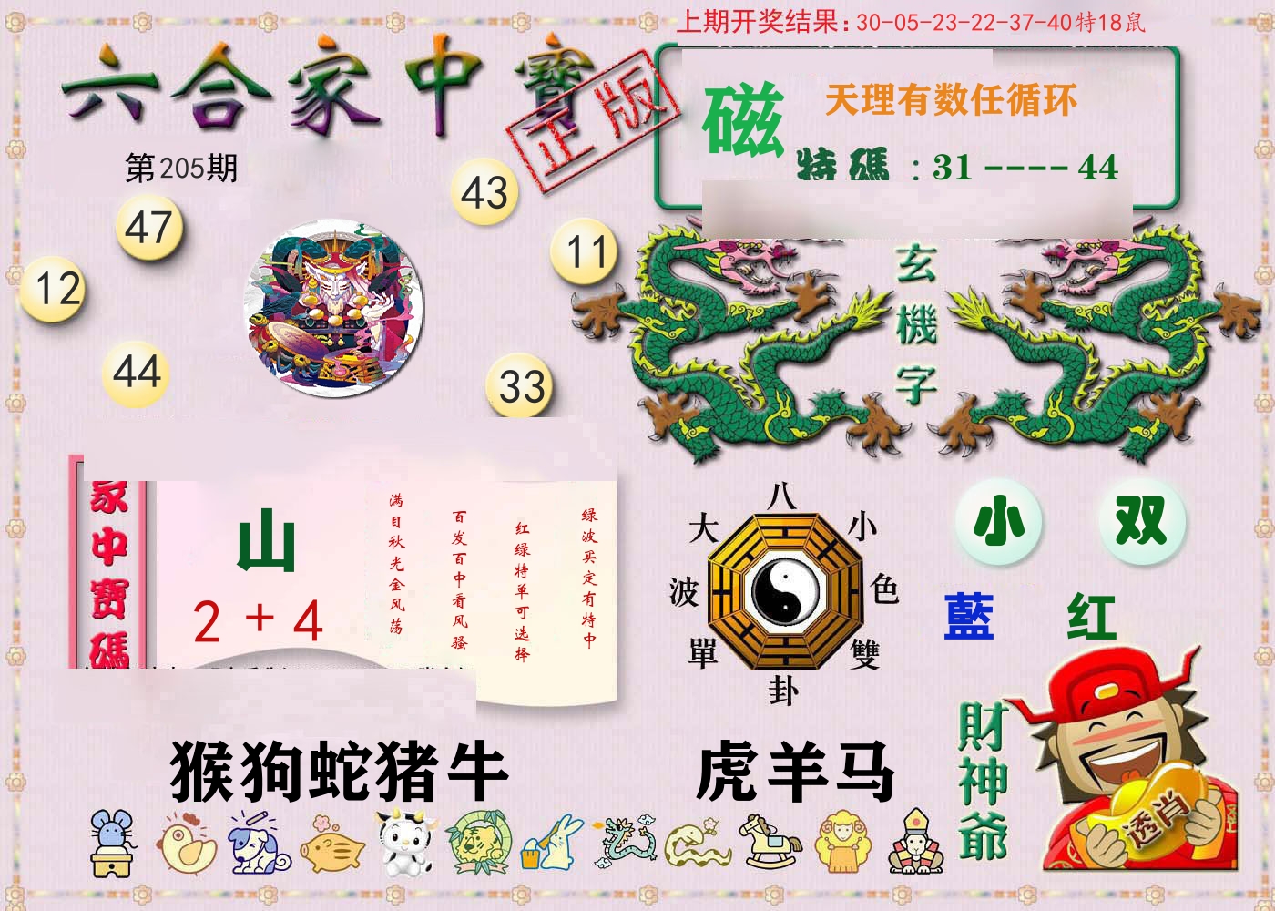 六合家中宝 第205期