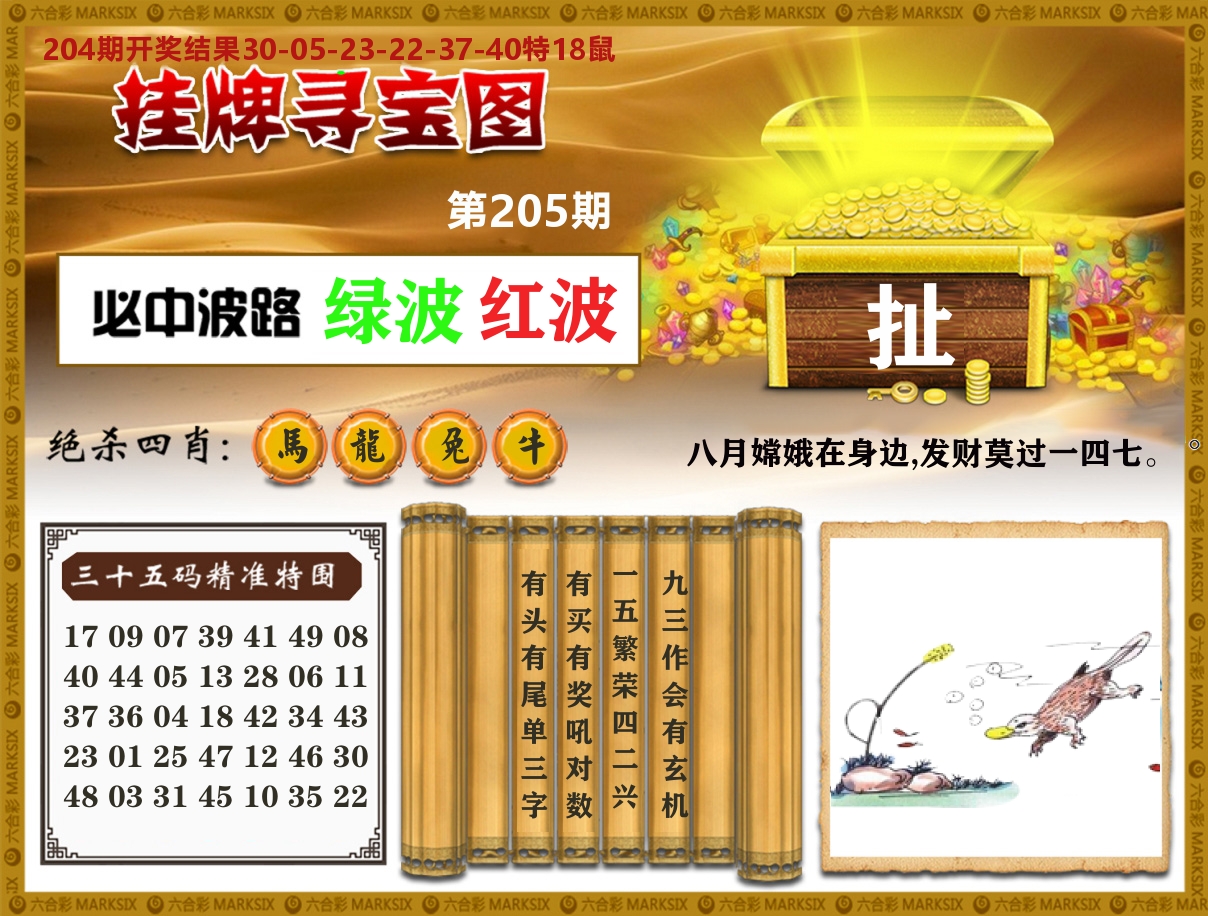澳门挂牌寻宝 第205期