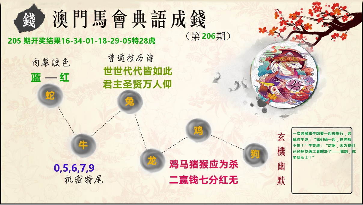 典语成钱 第206期