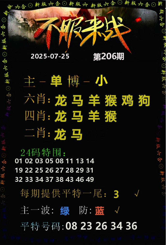 不服来战 第206期