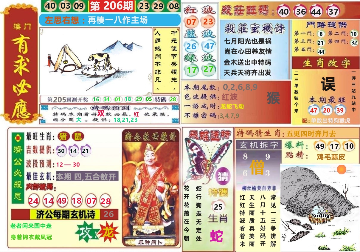 澳门有求必应 第206期