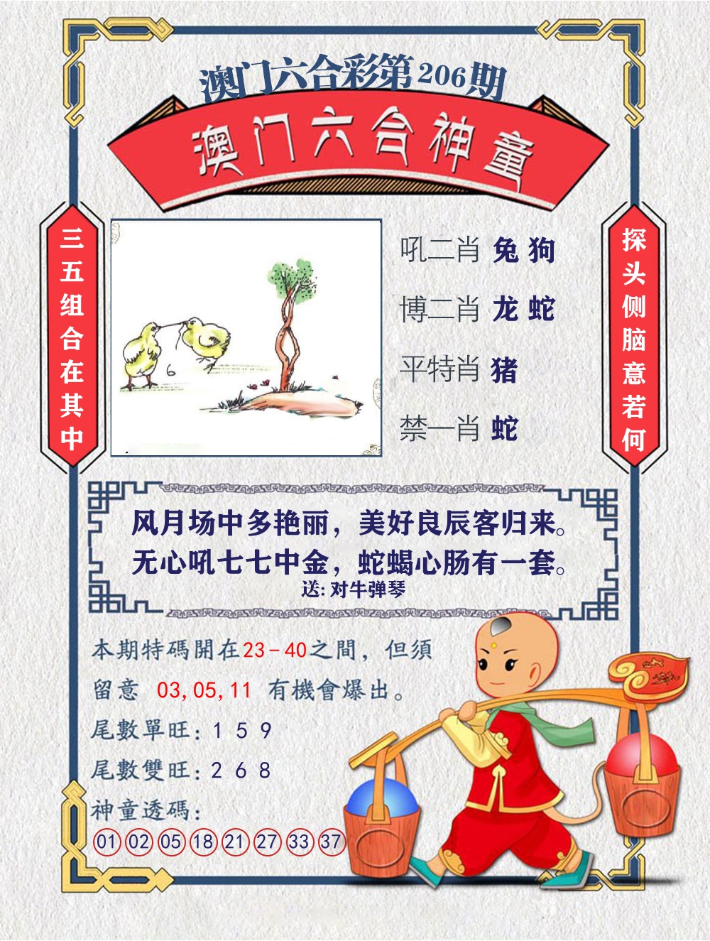 六合神童 第206期