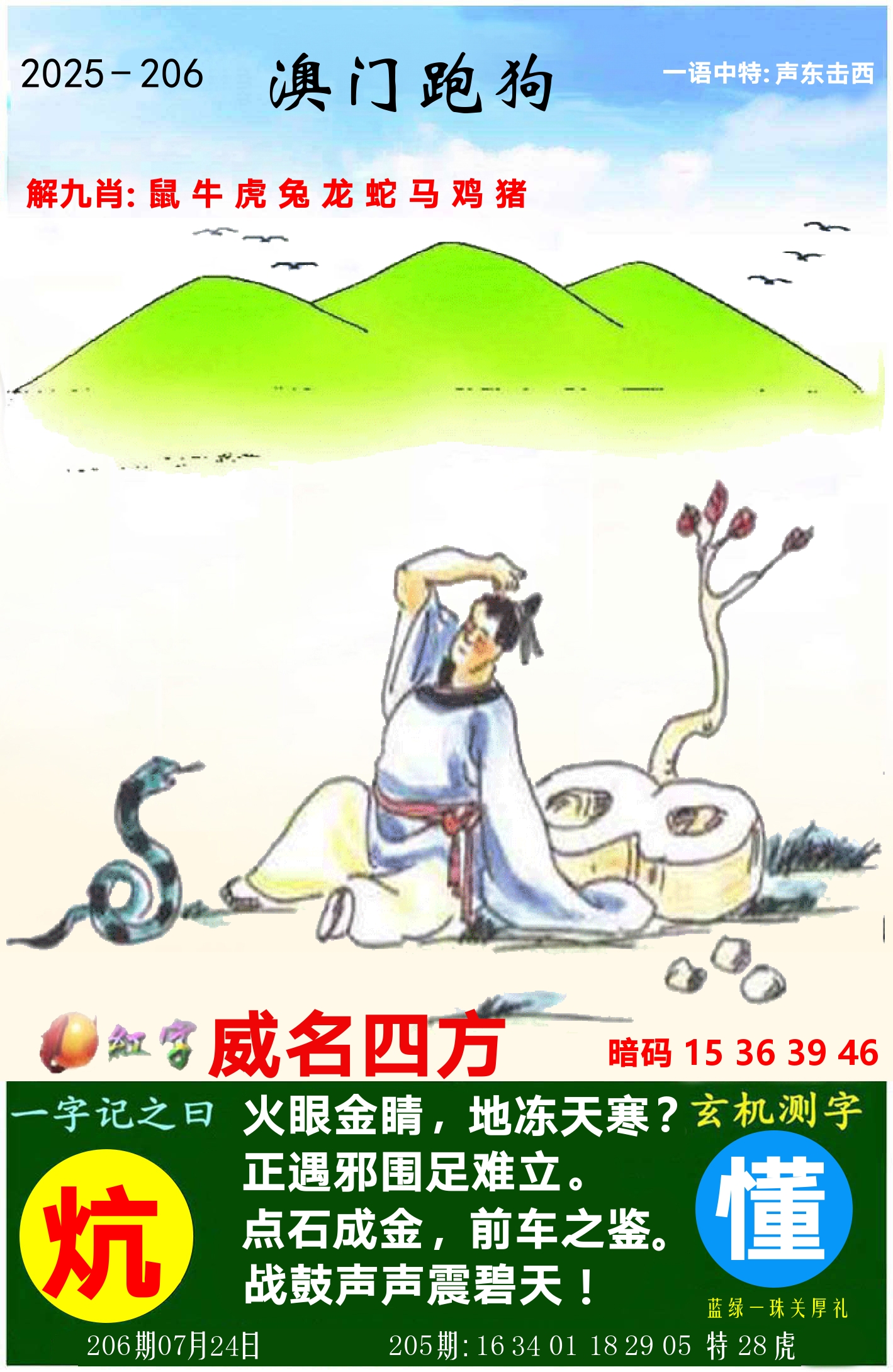 澳门跑狗图 第206期