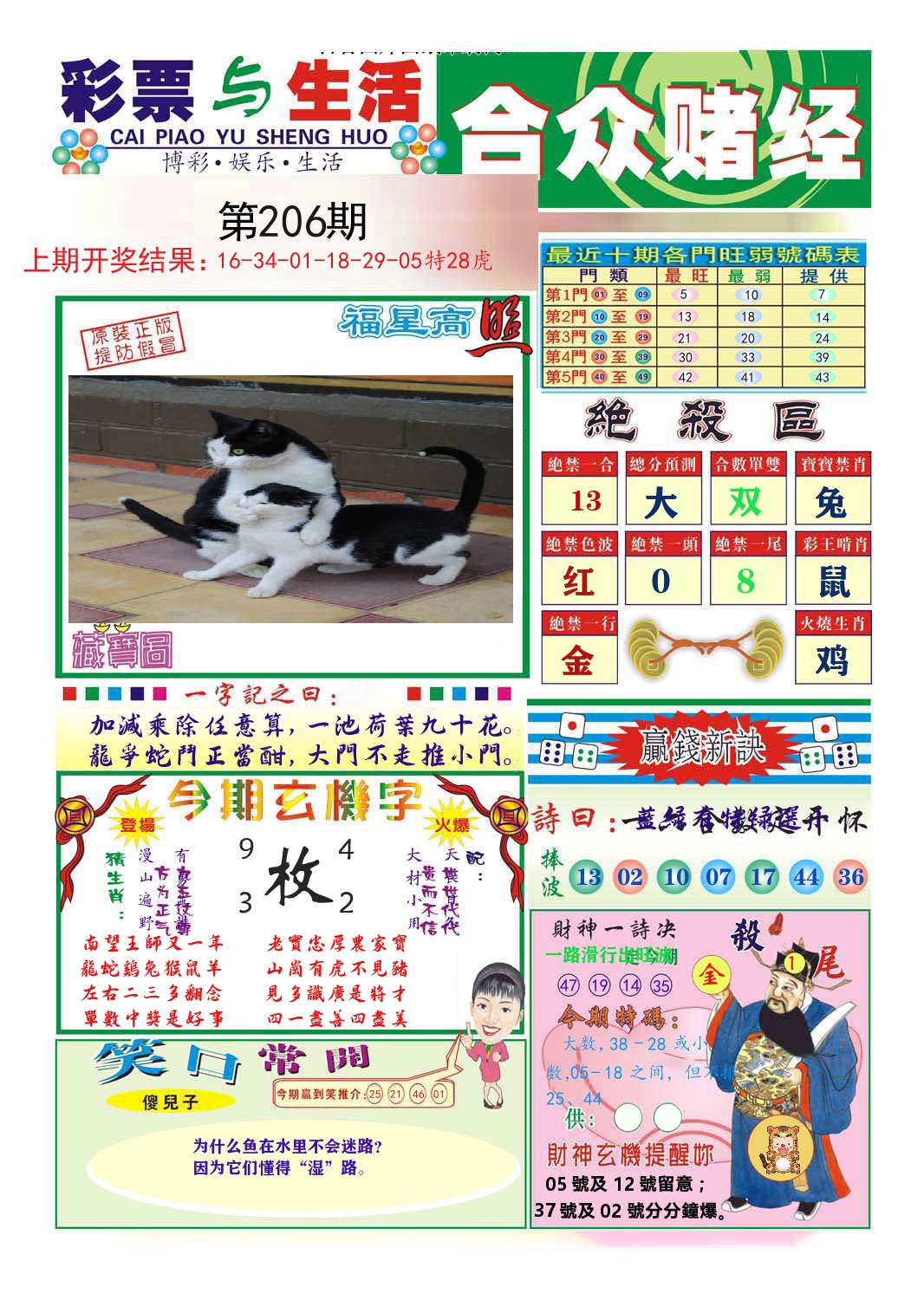 合众赌经 第206期