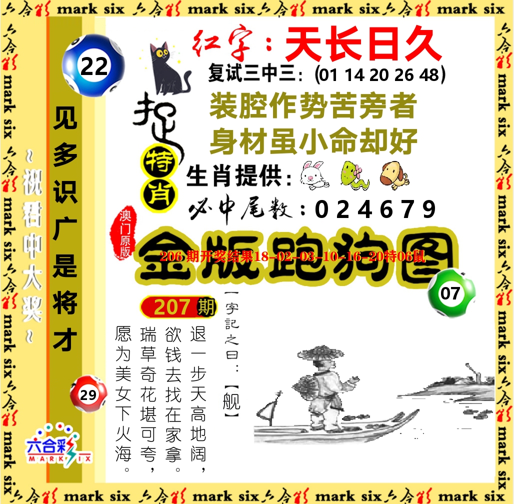 金版跑狗图 第207期
