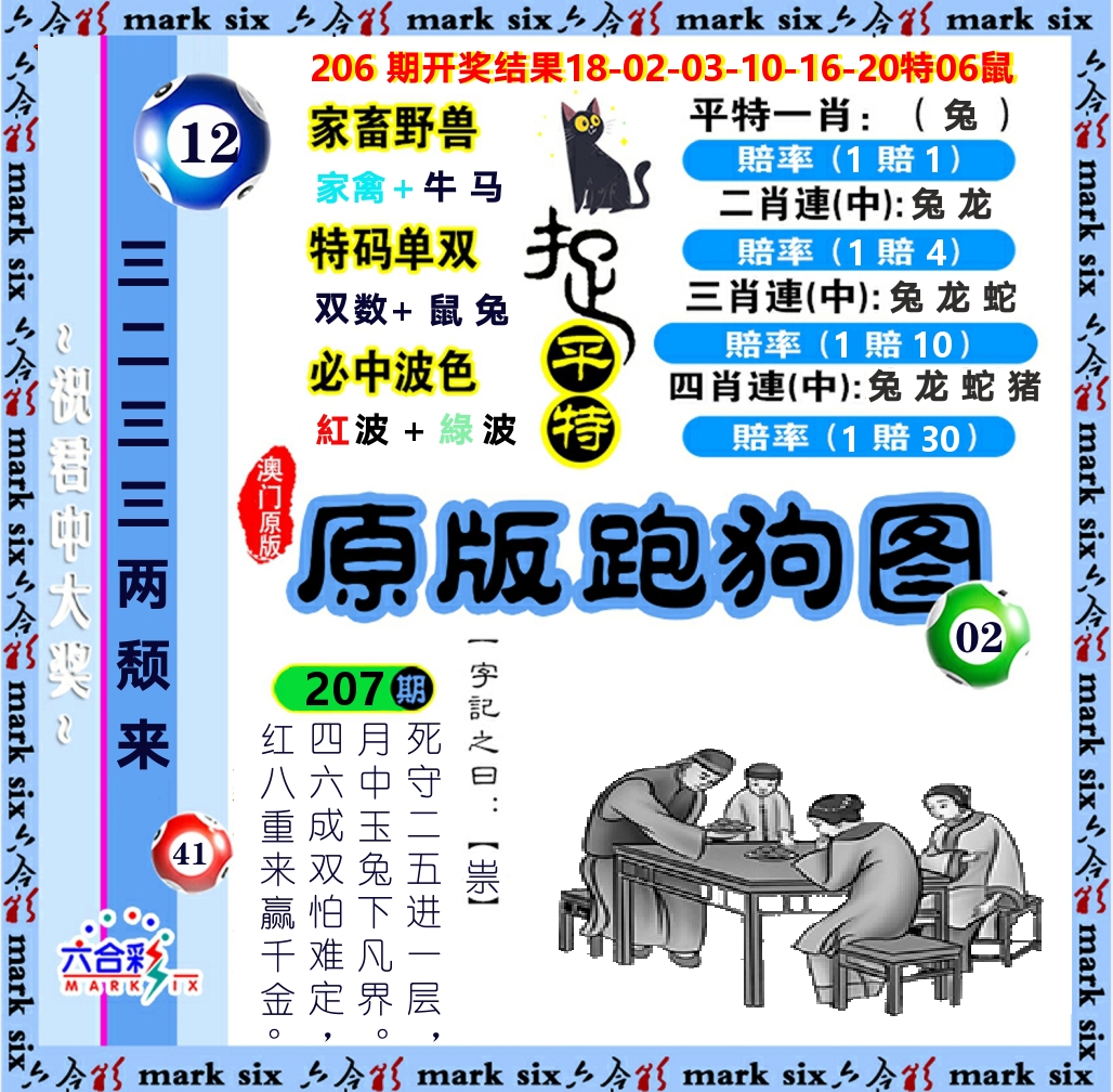 原版跑狗图 第207期